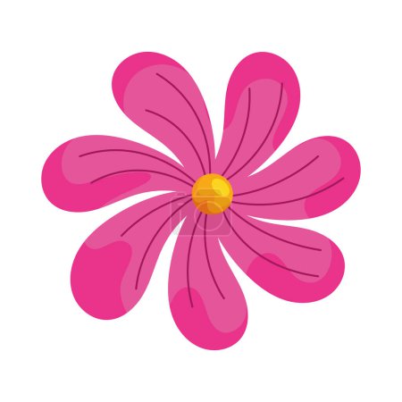 Téléchargez les illustrations : Rose exotique fleur nature icône - en licence libre de droit
