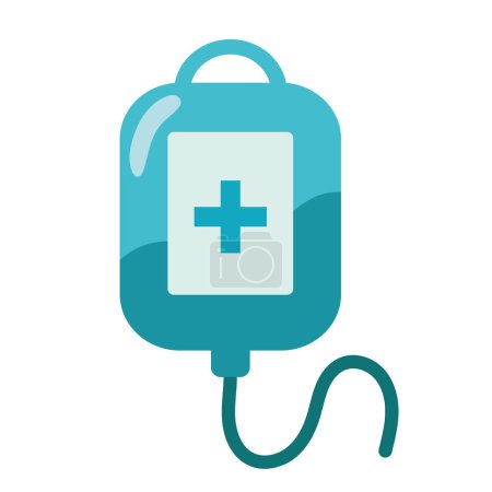 Illustration for Donation blood bag hanging icon - Royalty Free Image