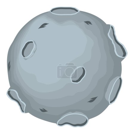 Illustration for Moon space outer icon isolated - Royalty Free Image