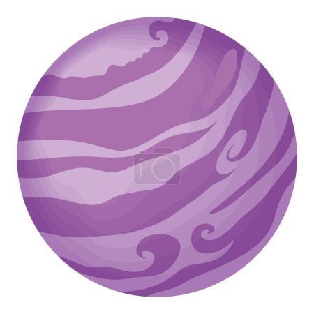 Illustration for Purple planet space outer icon - Royalty Free Image