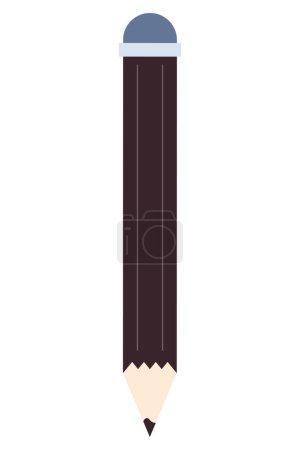 Illustration for Black pencil supply isolated icon - Royalty Free Image