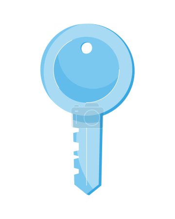 Illustration for Key door security isolated icon - Royalty Free Image