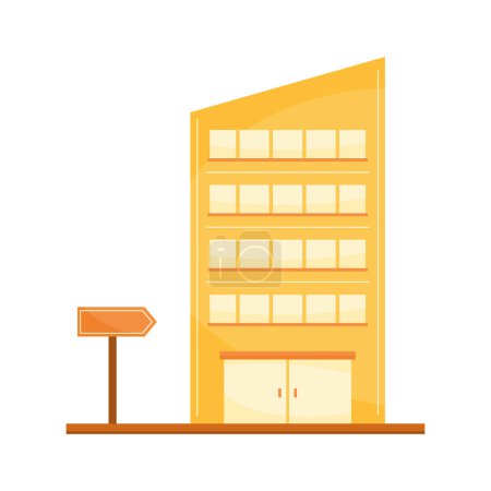 Illustration for Building with sale label icon - Royalty Free Image
