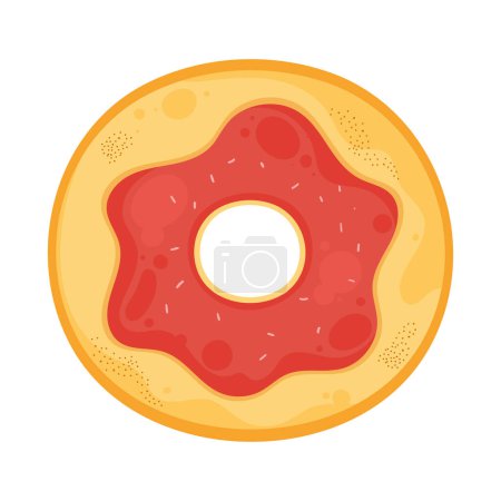 Illustration for Delicious sweet donut pastry product - Royalty Free Image