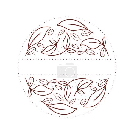Illustration for Leafs foliage sketch style icon - Royalty Free Image