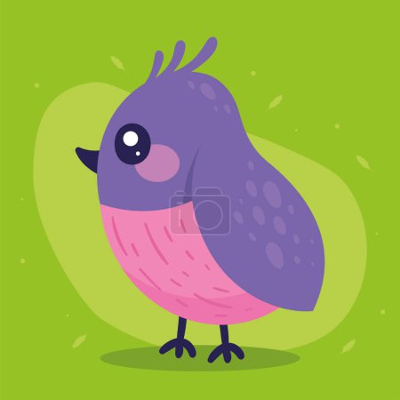 Ilustración de Purple and pink bird animal - Imagen libre de derechos
