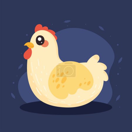 Téléchargez les illustrations : Little hen bird animal farm - en licence libre de droit