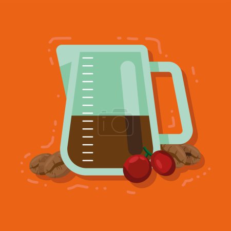 Illustration for Coffee drink in jar icon - Royalty Free Image