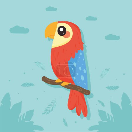Illustration for Little cockatoo bird exotic animal - Royalty Free Image