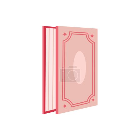 Ilustración de Biblioteca libro de texto rosa icono aislado - Imagen libre de derechos