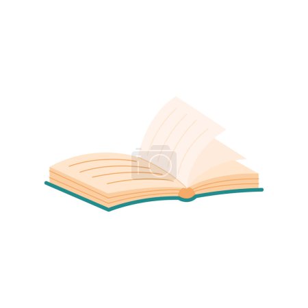 Illustration for Blue text book open icon - Royalty Free Image