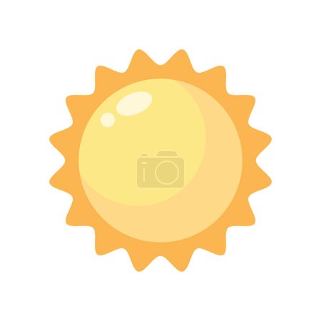 Téléchargez les illustrations : Été saison soleil isolé icône - en licence libre de droit