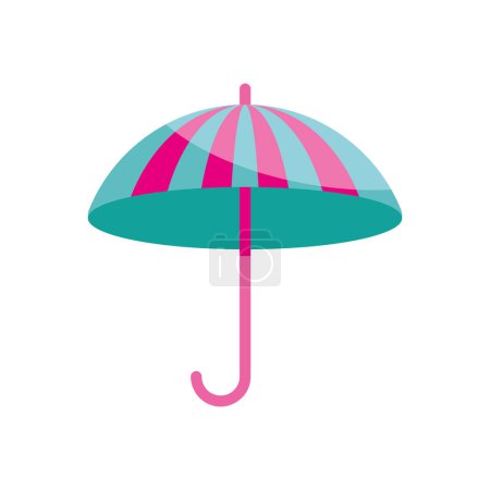 Illustration for Green umbrella accessory open icon - Royalty Free Image