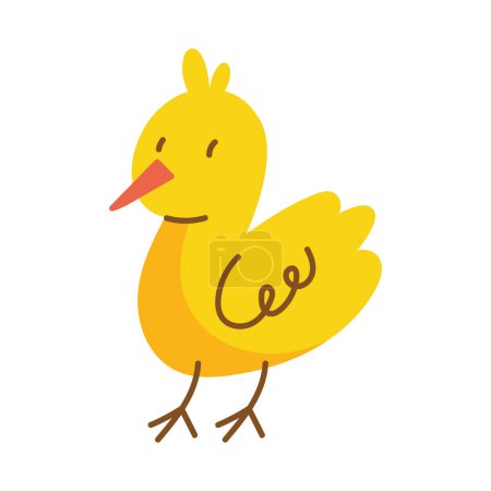 Téléchargez les illustrations : Little chick bird animal icon - en licence libre de droit