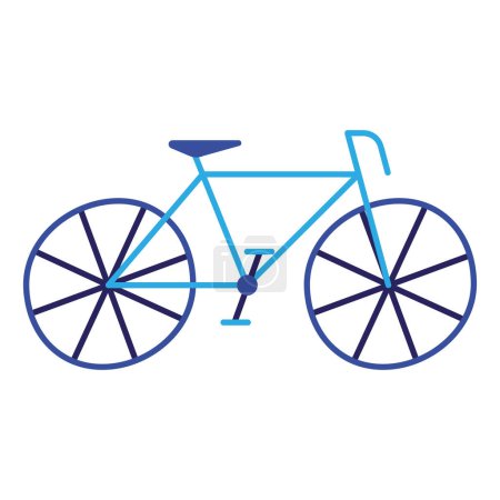 Téléchargez les illustrations : Icône de véhicule sport vélo bleu - en licence libre de droit