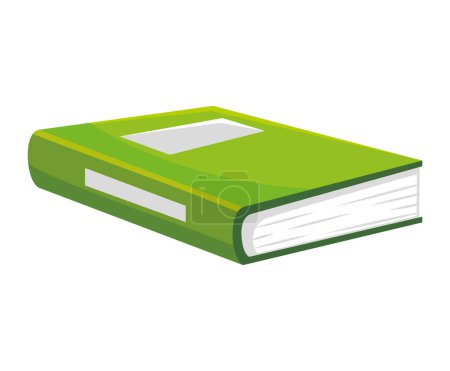 Téléchargez les illustrations : Green closed text book icon - en licence libre de droit