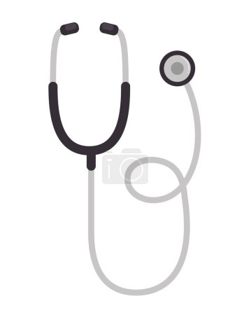 Téléchargez les illustrations : Stéthoscope outil médical icône isolée - en licence libre de droit