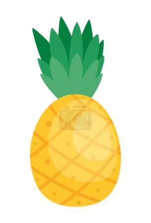 Ilustración de Fresh pineapple tropical fruit icon - Imagen libre de derechos