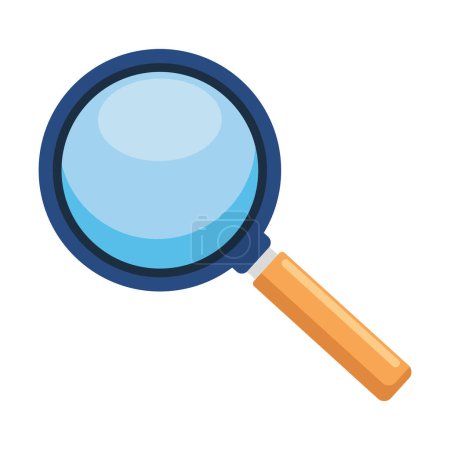 Illustration for Magnifying glass search isolated icon - Royalty Free Image