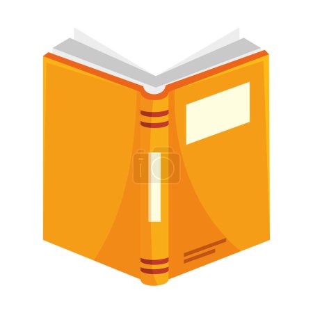 Téléchargez les illustrations : Yellow open text book icon - en licence libre de droit