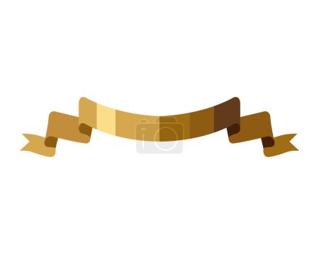 Illustration for Elegant golden ribbon frame icon - Royalty Free Image