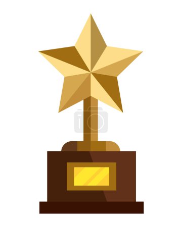 Ilustración de Cinematographic trophy award with star - Imagen libre de derechos
