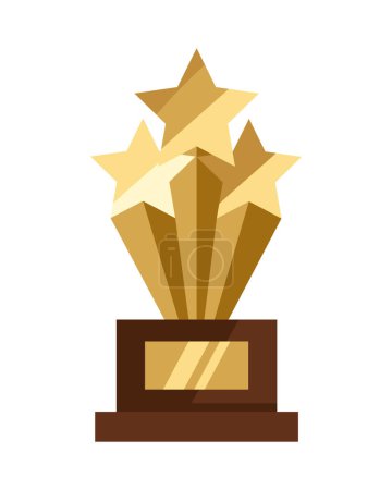 Ilustración de Cinematographic trophy award with stars - Imagen libre de derechos