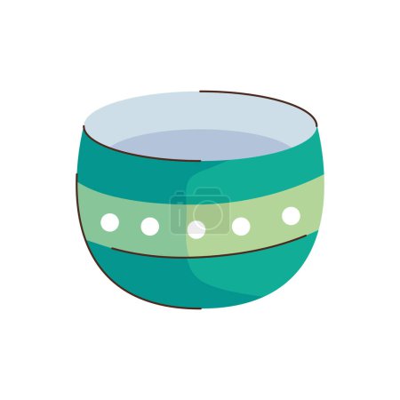 Téléchargez les illustrations : Green coffee cup ceramic utensil - en licence libre de droit