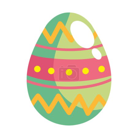 Téléchargez les illustrations : Green spring egg painted icon - en licence libre de droit