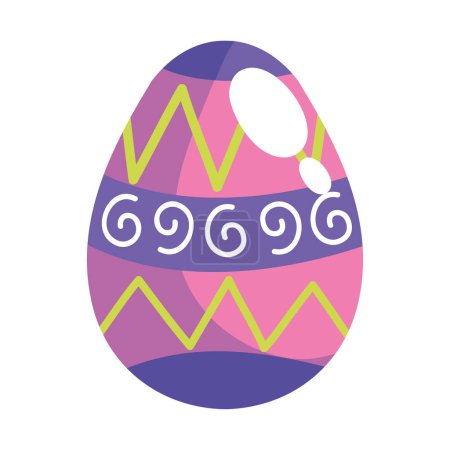Illustration for Spring egg painted decorative icon - Royalty Free Image