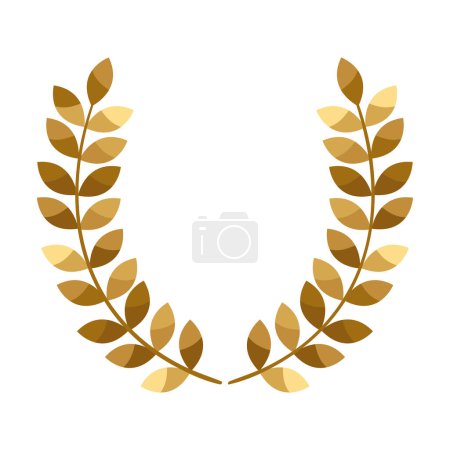 Téléchargez les illustrations : Luxury golden wreath crown icon - en licence libre de droit