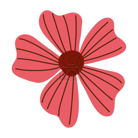 Ilustración de Flor roja primavera temporada icono - Imagen libre de derechos