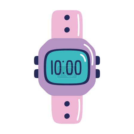 Illustration for Time watch retro style icon - Royalty Free Image