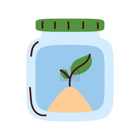 Illustration for Pot with plant inside icon - Royalty Free Image