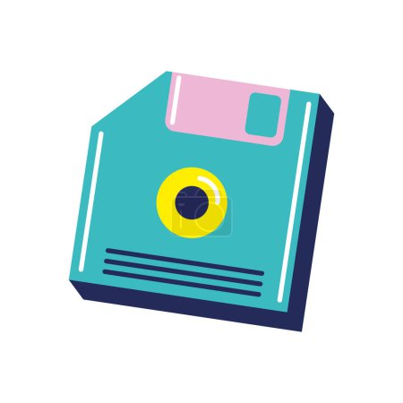 Illustration for Floppy disk retro style icon - Royalty Free Image