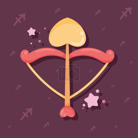 Illustration for Sagitarius zodiac sign cute icon - Royalty Free Image