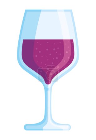 Téléchargez les illustrations : Vin frais boisson tasse icône - en licence libre de droit