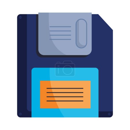 Illustration for Floppy disk data storage icon - Royalty Free Image