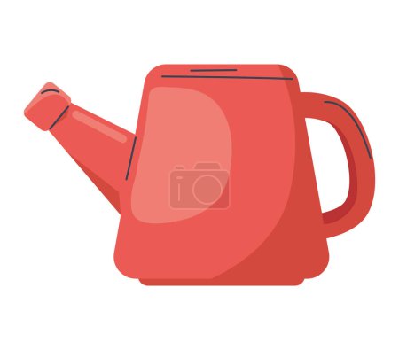 Illustration for Red sprinkler pot gardening tool - Royalty Free Image