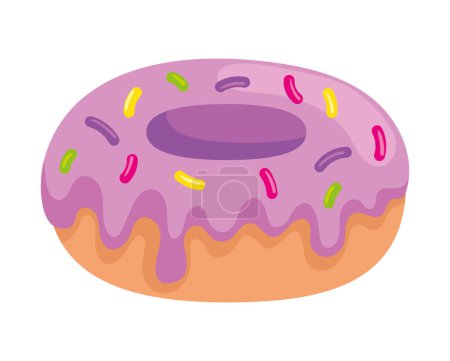 Téléchargez les illustrations : Sweet donut pastry product icon - en licence libre de droit