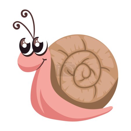 Illustration for Cute snail garden animal icon - Royalty Free Image
