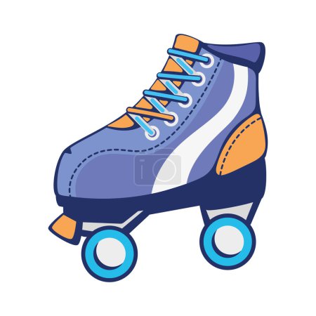 Illustration for Retro skate roller sport icon - Royalty Free Image