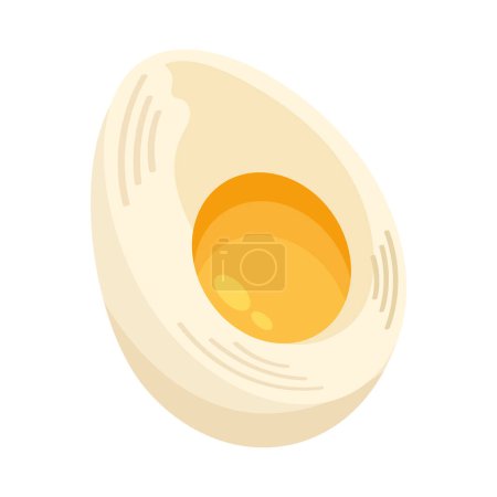 Ilustración de Huevo hervido desayuno comida icono - Imagen libre de derechos