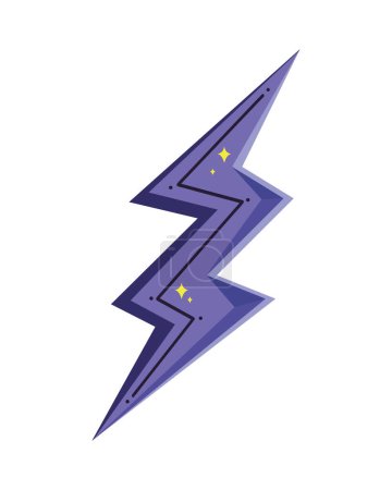 Ilustración de Icono esotérico rayo mágico púrpura - Imagen libre de derechos