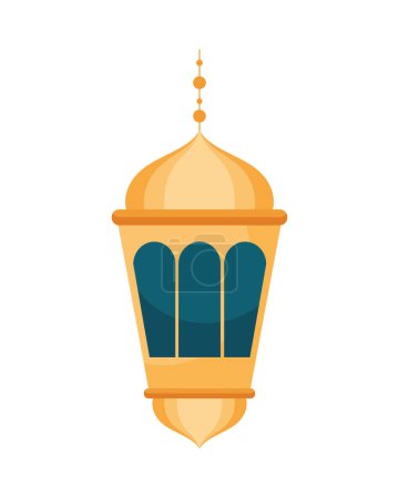 Ilustración de Lámpara árabe dorado icono colgante - Imagen libre de derechos