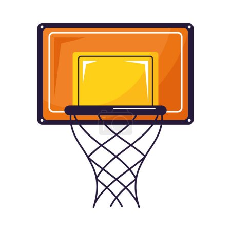 Téléchargez les illustrations : Basketball basket and board icon - en licence libre de droit