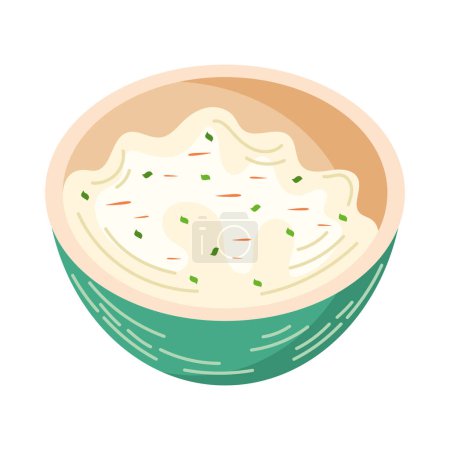 Ilustración de Bowl with cereals healthy food - Imagen libre de derechos