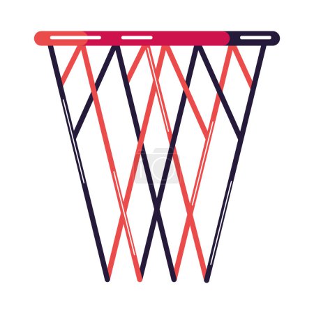 Photo pour Icône d'équipement sportif net de basket - image libre de droit