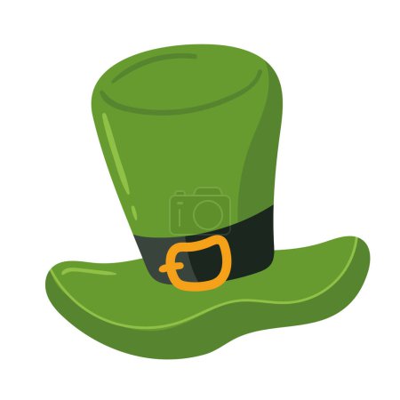 Ilustración de Duende verde tophat accesorio icono - Imagen libre de derechos