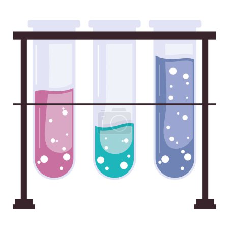 Illustration for Laboratory tubes test in beaker - Royalty Free Image